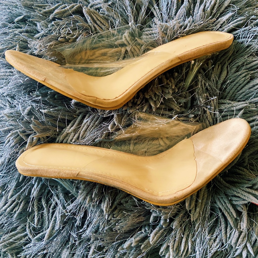 Clear Mules (Used) open toe